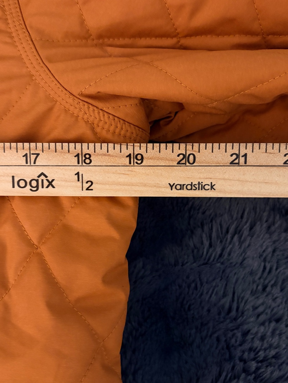 L.L.Bean Womens Quilted Jacket Orange Quilt Snap Front Lightweight Size Small - Picture 6 of 13